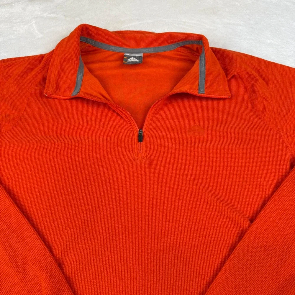 Nike ACG Mens XL Orange Pullover‎ 1/4 Zip Long Sleeve Athletic Shirt